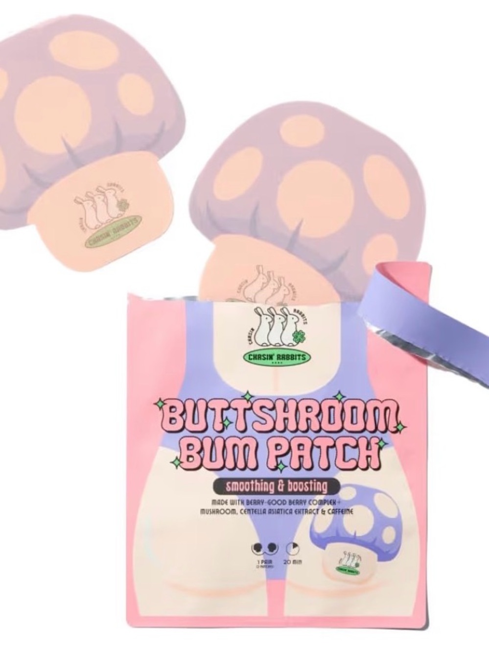 Buttshroom Bum Patch - Pink & Lavender Smoothing Patch